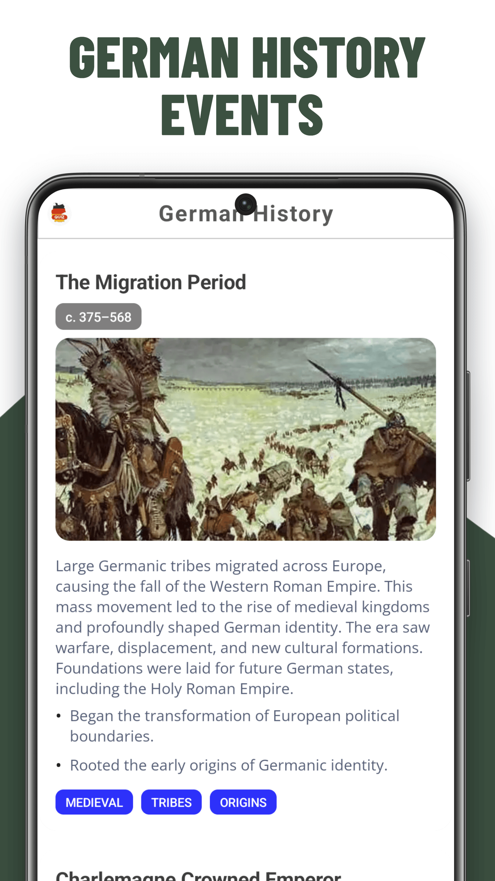 Germany Quiz Image Trivia History events screen